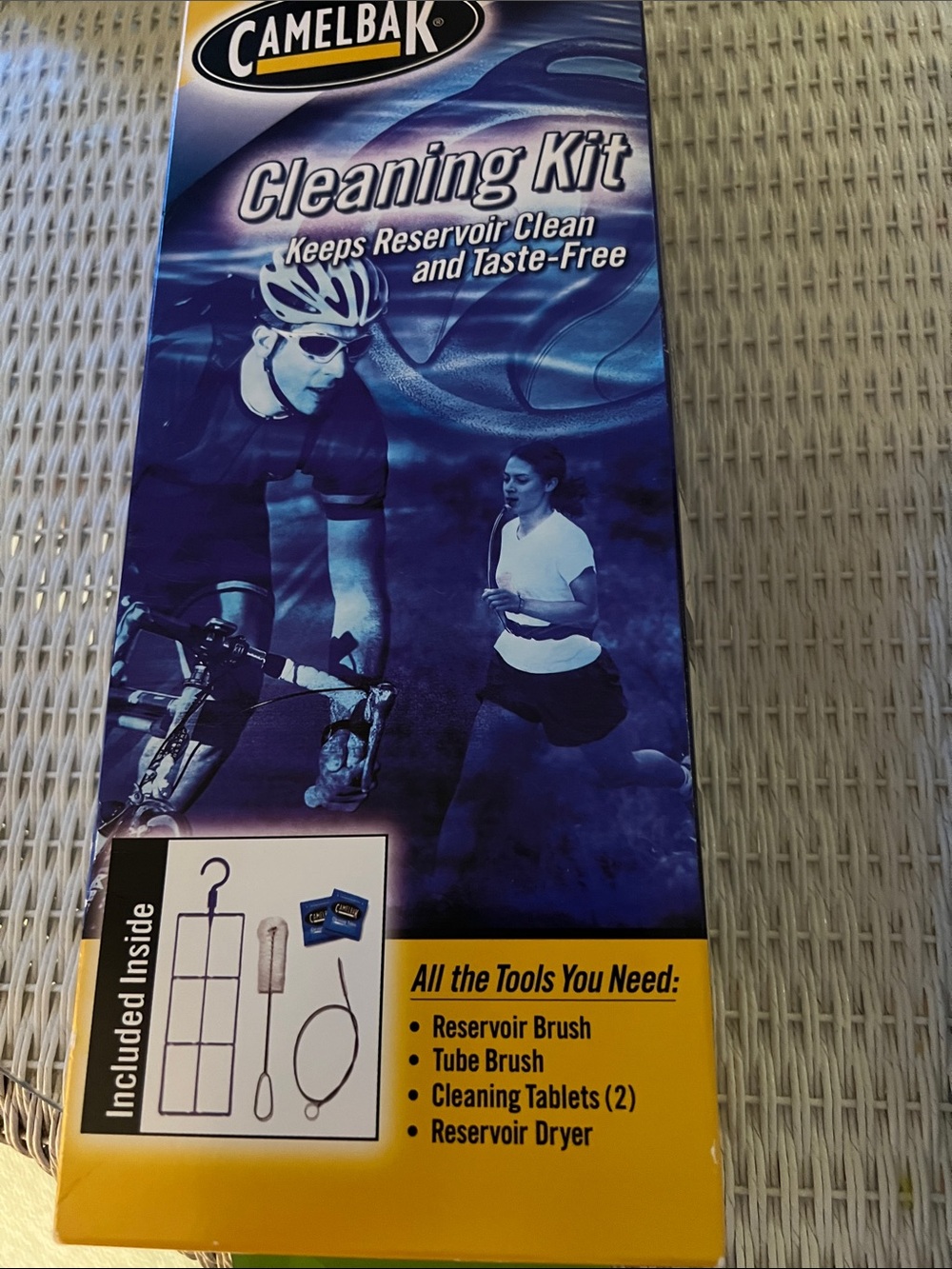 CamelBak Cleaning Kit — Blue and Yellow Hydration Reservoir Care Set